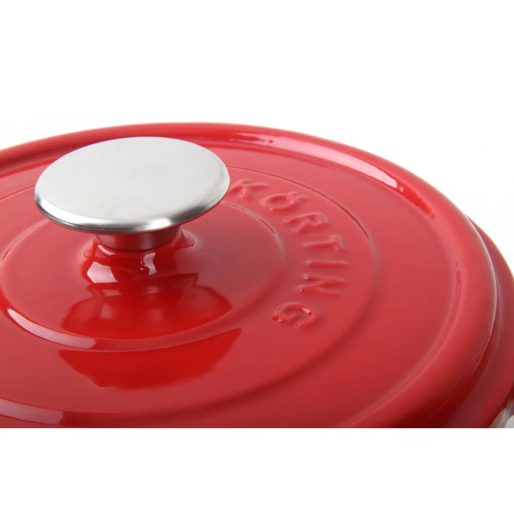 Чугунная кастрюля с крышкой Korting K 1224 R